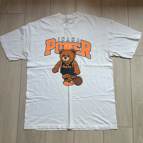 Inaka Power teddy bear basketball orange black lifting athletic gym t-shirt L - Picture 2 of 7